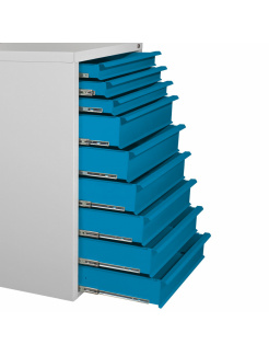 Skriňa zásuvková, 9-zásuviek, RAL 7035/5012