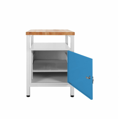 Pracovný stôl 600mm, 1-dvierka, RAL 7035/5012